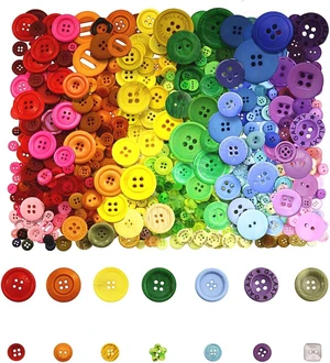 800 Pcs Assorted Resin Buttons for Crafts, Mixed Colors, Round, 2 & 4 Holes | Bulk Button Assortment for Sewing, Scrapbooking, Button Painting, DIY Ornaments, Handmade Decor, Kids' Crafts and Projects 800 Pcs Assorted Resin Buttons for Crafts, Mixed Colors, Round, 2 & 4 Holes | Bulk Button Assortment for Sewing, Scrapbooking, Button Painting, DIY Ornaments, Handmade Decor, Kids' Crafts and Projects