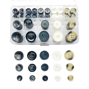 110Pcs Mixed Sewing Buttons, 4-Hole Craft Round Blazer Buttons, 5 Color 3 Size(15mm/20mm/25mm),Suitable for Sewing,Clothes,Suit,Coat,Buttons. 110Pcs Mixed Sewing Buttons, 4-Hole Craft Round Blazer Buttons, 5 Color 3 Size(15mm/20mm/25mm),Suitable for Sewing,Clothes,Suit,Coat,Buttons.