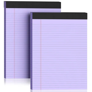 2 Pack Legal Pads 8.5 x 11 College Ruled 100 Sheets Purple Note Pads 8.5" x 11" Lined Paper Chipboard-Backed Notepad with Micro-Perforated Notebook Paper for Office & School Supplies 50 Sheets/Pad 2 Pack Legal Pads 8.5 x 11 College Ruled 100 Sheets Purple Note Pads 8.5" x 11" Lined Paper Chipboard-Backed Notepad with Micro-Perforated Notebook Paper for Office & School Supplies 50 Sheets/Pad