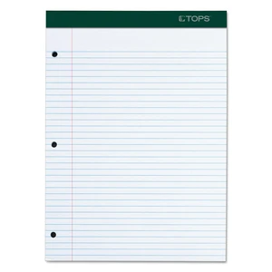 Docket Writing Pad, 8-1/2" x 11-3/4", College Rule, White Paper, 3-Hole Punched, 100 Sheets (63384) Docket Writing Pad, 8-1/2" x 11-3/4", College Rule, White Paper, 3-Hole Punched, 100 Sheets (63384)