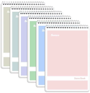 Steno Pads 6x9 6 Pack, Gregg Rule, 60 Sheets, 6 Assorted Color Spiral Notebook 6x9, White Paper, Take Notes with Top Spiral Notebook, for School, University, College, Work, Office Steno Pads 6x9 6 Pack, Gregg Rule, 60 Sheets, 6 Assorted Color Spiral Notebook 6x9, White Paper, Take Notes with Top Spiral Notebook, for School, University, College, Work, Office