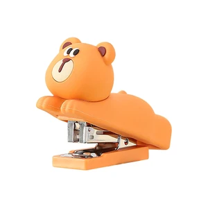 Mini Cute Animal Stapler With Staples, Cartoon Stereoscopic Silicone (PVC) Stapler, Labor-saving Office Supplies for Students, Teachers, the First Day of School Gift for Girls,Boys(Coffee Bear) Mini Cute Animal Stapler With Staples, Cartoon Stereoscopic Silicone (PVC) Stapler, Labor-saving Office Supplies for Students, Teachers, the First Day of School Gift for Girls,Boys(Coffee Bear)