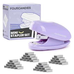 Mini Stapler with 2000 Staples,Small Cute Desk Stapler Purple | 25-Sheet Capacity ,Jam-Free Stapler for Office, Home,Travel Built-in Staple Remover Mini Stapler with 2000 Staples,Small Cute Desk Stapler Purple | 25-Sheet Capacity ,Jam-Free Stapler for Office, Home,Travel Built-in Staple Remover