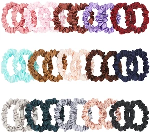 30Pcs Small Satin Scrunchies for Women | All Hair Types, MulticolorA | Wake Up FrizzFree, NoCrease Satin Hair Ties, 15 Trendy AllSeason Colors, Softer Than Silk Scrunchies, 30 Pack 30Pcs Small Satin Scrunchies for Women | All Hair Types, MulticolorA | Wake Up FrizzFree, NoCrease Satin Hair Ties, 15 Trendy AllSeason Colors, Softer Than Silk Scrunchies, 30 Pack