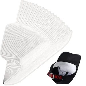 100 Pcs Hat Sweat Liner Disposable Sweat Band,White | Insert for Caps and Helmets, Forehead Protector, Absorbing Band, Prevents Stains on Baseball Hats, For Men Women 100 Pcs Hat Sweat Liner Disposable Sweat Band,White | Insert for Caps and Helmets, Forehead Protector, Absorbing Band, Prevents Stains on Baseball Hats, For Men Women