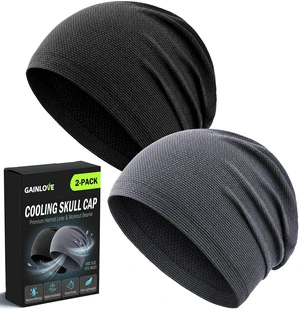 2 Pack Cooling Skull Cap for Men Women, 3D Mesh Sweat Wicking Beanie | Breathable Quick Dry Lightweight Head Cover Cap Under Helmet Liner for Motorcycle Cycling Running Hard Hat 2 Pack Cooling Skull Cap for Men Women, 3D Mesh Sweat Wicking Beanie | Breathable Quick Dry Lightweight Head Cover Cap Under Helmet Liner for Motorcycle Cycling Running Hard Hat