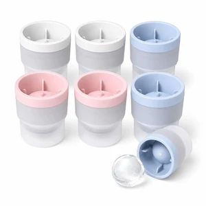 6 Pcs Ice Ball Maker Mold,Silicone Sphere Ice Mold Maker | Stackable Easy Release Circle Ice Cube Mold,2.4'' Ice Ball,For Whiskey Cocktails Juice Beverages Bourbon 6 Pcs Ice Ball Maker Mold,Silicone Sphere Ice Mold Maker | Stackable Easy Release Circle Ice Cube Mold,2.4'' Ice Ball,For Whiskey Cocktails Juice Beverages Bourbon