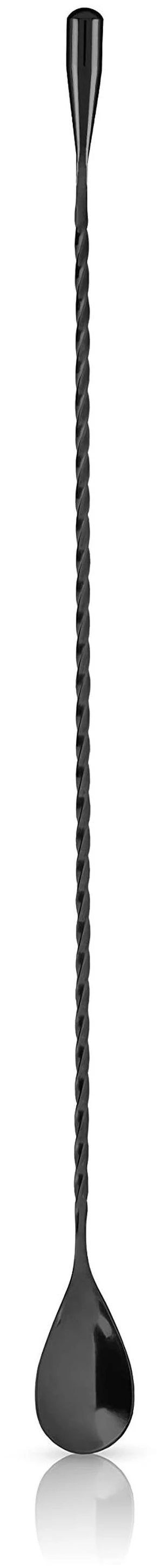 Gunmetal Weighted Stainless Steel Barspoon, Japanese Twisted Stem Handle, Teardrop Weight Gunmetal Weighted Stainless Steel Barspoon, Japanese Twisted Stem Handle, Teardrop Weight