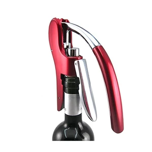 Wine Bottle Opener, Vertical Lever Corkscrew with Built in Foil Cutter Design, Manual Handheld Corkscrew with Ergonomic Lever Pump Wine Bottle Opener, Vertical Lever Corkscrew with Built in Foil Cutter Design, Manual Handheld Corkscrew with Ergonomic Lever Pump