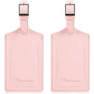 2 Pack Luggage Tags for Suitcases Airplane Travel Essentials | Bright Bag Name Tags TSA Approved, Faux Leather, Privacy Protection Flat, Light Pink 2 Pack Luggage Tags for Suitcases Airplane Travel Essentials | Bright Bag Name Tags TSA Approved, Faux Leather, Privacy Protection Flat, Light Pink