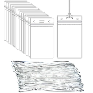 50 Pcs Clear Luggage Tags Bag Tags Holder Identification ID Card Badge Holder with 50 Pcs Clear Luggage Tag Loop Straps for Business Travel and Office Supplies 50 Pcs Clear Luggage Tags Bag Tags Holder Identification ID Card Badge Holder with 50 Pcs Clear Luggage Tag Loop Straps for Business Travel and Office Supplies