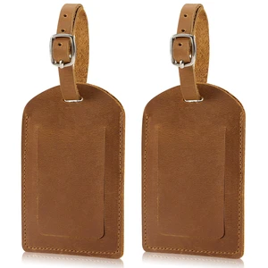 Genuine Leather Luggage Tag for Suitcases ID Tags Bag Tags for Luggage (2 Pack) Genuine Leather Luggage Tag for Suitcases ID Tags Bag Tags for Luggage (2 Pack)
