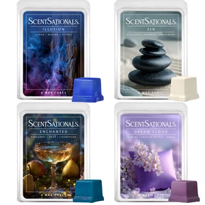 Moodscapes Tranquility - Scented Wax Melts Variety Pack | Includes Zen, Illusion, Enchanted & Dream Cloud Long Lasting Wax Melts - 10oz (24-Cubes) Moodscapes Tranquility - Scented Wax Melts Variety Pack | Includes Zen, Illusion, Enchanted & Dream Cloud Long Lasting Wax Melts - 10oz (24-Cubes)