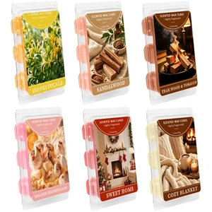 Wax Melts, 6 Fall & Winter Scented Wax Cubes for Wax Warmer | Soy Wax Tarts Gift Set, Honeysuckle, Sandalwood, Teak Wood & Tobacco, Roasted Marshmallow, Sweet Home, Cozy Blanket Wax Melts, 6 Fall & Winter Scented Wax Cubes for Wax Warmer | Soy Wax Tarts Gift Set, Honeysuckle, Sandalwood, Teak Wood & Tobacco, Roasted Marshmallow, Sweet Home, Cozy Blanket