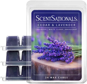 Cedar & Lavender Scented Wax Melts 10oz (24 Cubes) | Lavender, White Cedar, & Mahogany Long Lasting Fragrance Melts for Scented Wax Warmers Cedar & Lavender Scented Wax Melts 10oz (24 Cubes) | Lavender, White Cedar, & Mahogany Long Lasting Fragrance Melts for Scented Wax Warmers