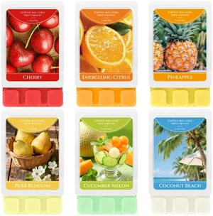 Wax Melts, Scented Wax Cubes for Wax Warmers, Fall Scent | Home Fragrance Gift Set, Coconut Beach, Pear Blossom, Cherry, Cucumber Melon, Pineapple, Energizing Citrus, 6 Pack Wax Melts, Scented Wax Cubes for Wax Warmers, Fall Scent | Home Fragrance Gift Set, Coconut Beach, Pear Blossom, Cherry, Cucumber Melon, Pineapple, Energizing Citrus, 6 Pack