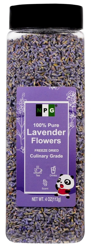 Freeze Dried Lavender Flowers 4 Oz, Culinary English Lavender Buds | Edible Food-Grade Lavender Buds, Floral Aroma for Tea, Syrups, Baking, Lemonade, Desserts, Candles, and Fragrance Sachets Freeze Dried Lavender Flowers 4 Oz, Culinary English Lavender Buds | Edible Food-Grade Lavender Buds, Floral Aroma for Tea, Syrups, Baking, Lemonade, Desserts, Candles, and Fragrance Sachets