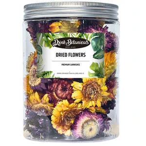 Edible Dried Mixed Flowers | 100% Natural & Edible | 50+ Flowers | for Garnishing Cocktails, Cake Decoration, Tea Infusions | 50G,1.76 Oz | Edible Fresh Dried Flowers | PET Jar | Drink Botanicals Edible Dried Mixed Flowers | 100% Natural & Edible | 50+ Flowers | for Garnishing Cocktails, Cake Decoration, Tea Infusions | 50G,1.76 Oz | Edible Fresh Dried Flowers | PET Jar | Drink Botanicals