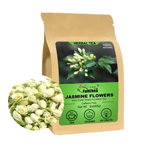 Jasmine Flowers, 3oz/85g, Whole Dried Flower Buds | Edible jasmine whole flower buds, Non-GMO and caffeine-free, with natural floral aroma for tea and soothing infusions Jasmine Flowers, 3oz/85g, Whole Dried Flower Buds | Edible jasmine whole flower buds, Non-GMO and caffeine-free, with natural floral aroma for tea and soothing infusions