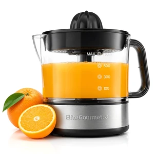 ETS623 Electric Citrus Juicer, 24 oz, Black/Stainless Steel | BPA-Free 40-Watt motor, compact large-volume pulp control - juices oranges, lemons, limes & grapefruits, easy-pour spout ETS623 Electric Citrus Juicer, 24 oz, Black/Stainless Steel | BPA-Free 40-Watt motor, compact large-volume pulp control - juices oranges, lemons, limes & grapefruits, easy-pour spout