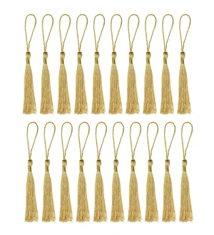 Mini Silky Handmade Soft Flossy Bookmark Tassels with Cord Loop for Keychain Earring Jewelry Making, Souvenir, Graduation, Clothing Sewing, Gift Tag DIY Craft Projects, 20PCS (Light Gold) Mini Silky Handmade Soft Flossy Bookmark Tassels with Cord Loop for Keychain Earring Jewelry Making, Souvenir, Graduation, Clothing Sewing, Gift Tag DIY Craft Projects, 20PCS (Light Gold)