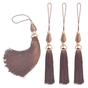 4pcs 11.5 Inch Handmade Soft Silky Tassels, Handmade Tassels Bookmarks for DIY Crafts Jewelry Making,Graduation Clothing Sewing, DIY Craft Accessory,Tags (Coffee) 4pcs 11.5 Inch Handmade Soft Silky Tassels, Handmade Tassels Bookmarks for DIY Crafts Jewelry Making,Graduation Clothing Sewing, DIY Craft Accessory,Tags (Coffee)