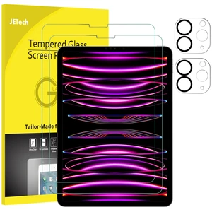 Screen Protector for iPad Pro 11" 4/3/2 (2022/2021/2020), 2+2 Pack | with Camera Lens Protector, HD Clear Tempered Glass, Pencil & Face ID Compatible, Anti-Scratch Protection Screen Protector for iPad Pro 11" 4/3/2 (2022/2021/2020), 2+2 Pack | with Camera Lens Protector, HD Clear Tempered Glass, Pencil & Face ID Compatible, Anti-Scratch Protection