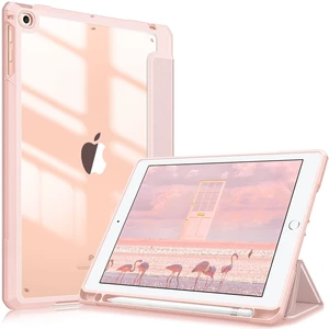 Clear Case for iPad 6th /5th Generation 9.7-inch, iPad Air 2 / Air 1 | Hybrid Slim Design, Shockproof Cover with Transparent Back Shell, Viewing & Typing Angles, Pencil Holder, Rose Gold Clear Case for iPad 6th /5th Generation 9.7-inch, iPad Air 2 / Air 1 | Hybrid Slim Design, Shockproof Cover with Transparent Back Shell, Viewing & Typing Angles, Pencil Holder, Rose Gold