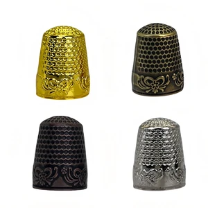 Metal Thimbles (4-Pack) - Size 9 Stainless Steel Finger Protector for Hand Sewing, Quilting, Embroidery | Comfort-Fit with Anti-Slip Grooves & Breathable Design Metal Thimbles (4-Pack) - Size 9 Stainless Steel Finger Protector for Hand Sewing, Quilting, Embroidery | Comfort-Fit with Anti-Slip Grooves & Breathable Design