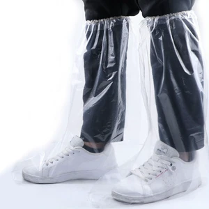 Disposable Plastic Boot and Shoe Covers 19 inch Tall Extra Large | Resistant Water/Skid Resistant, Clear(80) Disposable Plastic Boot and Shoe Covers 19 inch Tall Extra Large | Resistant Water/Skid Resistant, Clear(80)