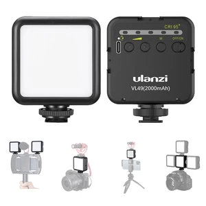 VL49 On-Camera LED Video Fill Light, 5500K 2000mAh Rechargeable | CRI95+, 3 Cold Shoe Light, Dimmable Brightness, Portable Mini Photography Lighting, for Vlog TikTok YouTube Live Streaming VL49 On-Camera LED Video Fill Light, 5500K 2000mAh Rechargeable | CRI95+, 3 Cold Shoe Light, Dimmable Brightness, Portable Mini Photography Lighting, for Vlog TikTok YouTube Live Streaming