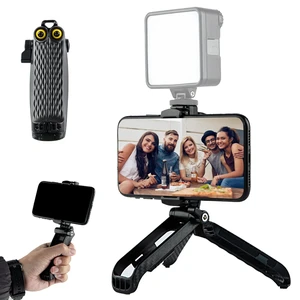 Phone Tripod Mini Tabletop Small Tripods Desktop Stand Compact Vlog Travel Selfie Stick Handle Grip for iPhone Samsung Smartphone Phone Tripod Mini Tabletop Small Tripods Desktop Stand Compact Vlog Travel Selfie Stick Handle Grip for iPhone Samsung Smartphone