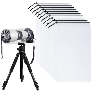 10 Pcs Clear Camera Rain Cover DSLR Lens Waterproof Coat, 20 x 11 in | Dustproof Camera Raincoat Protector Gear with Drawstring Closure, Fits Long Lenses, Outdoor Travel Photography Protection 10 Pcs Clear Camera Rain Cover DSLR Lens Waterproof Coat, 20 x 11 in | Dustproof Camera Raincoat Protector Gear with Drawstring Closure, Fits Long Lenses, Outdoor Travel Photography Protection
