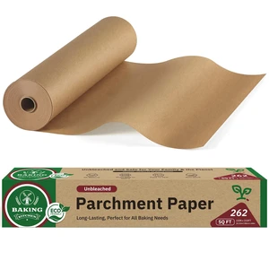 Unbleached 15in x 210ft Parchment Paper Roll for Baking- 262 Sq.Ft Unbleached 15in x 210ft Parchment Paper Roll for Baking- 262 Sq.Ft