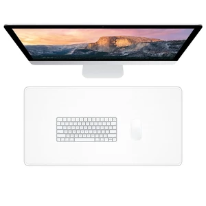 Mouse Pad, 23.6 x 11.8 in, Extended Gaming Mouse Mat with Stitched Edges, Waterproof Full Size Desk Mats with Non-Slip Base, Computer Big Desktop Keyboard Pad for Laptop, Office, White Mouse Pad, 23.6 x 11.8 in, Extended Gaming Mouse Mat with Stitched Edges, Waterproof Full Size Desk Mats with Non-Slip Base, Computer Big Desktop Keyboard Pad for Laptop, Office, White