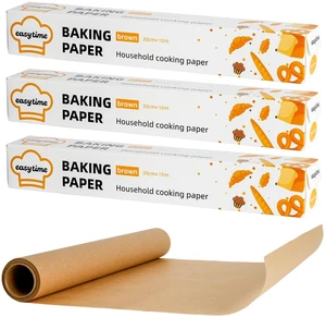 Unbleached Parchment Paper Roll for Baking 12in x 98ft, 3 Pack of 12in x 32.8FT, Parchment Paper Built-in Metal Cutter, Non-Stick for Baking, Grilling, Air Fryer, Meal Prep, Pans and Oven Unbleached Parchment Paper Roll for Baking 12in x 98ft, 3 Pack of 12in x 32.8FT, Parchment Paper Built-in Metal Cutter, Non-Stick for Baking, Grilling, Air Fryer, Meal Prep, Pans and Oven