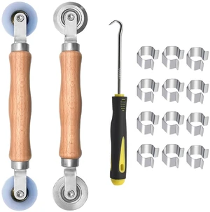 Upgrade Window Screen Repair Kit, Steel/Nylon Roller Tool with Bearing Upgrade Window Screen Repair Kit, Steel/Nylon Roller Tool with Bearing