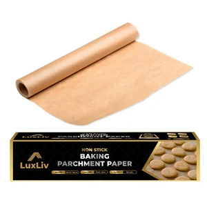 Unbleached Brown Parchment Paper Roll Natural Non-Stick Baking Paper, Heavy Duty & Greaseproof, Oven & Air Fryer Safe Baking Roll for Cookies, Bread & Cooking 30cm x 50m Unbleached Brown Parchment Paper Roll Natural Non-Stick Baking Paper, Heavy Duty & Greaseproof, Oven & Air Fryer Safe Baking Roll for Cookies, Bread & Cooking 30cm x 50m