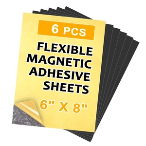 Magnetic Sheet with Adhesive Backing 6 x 8, 6 Pack | Magnet Paper Sheets For Classroom, Easy to Cut for Fridge Photo Magnets, Crafts, Postcards, DIY Magnetic Sheet with Adhesive Backing 6 x 8, 6 Pack | Magnet Paper Sheets For Classroom, Easy to Cut for Fridge Photo Magnets, Crafts, Postcards, DIY