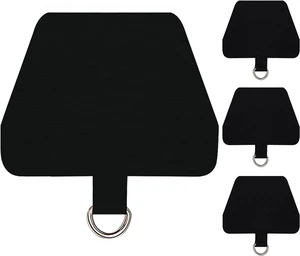 4 Pack Phone Tether Tab, Phone Strap Replacement Part for Cell Phone, Safety Lanyard Patch (Black x4) 4 Pack Phone Tether Tab, Phone Strap Replacement Part for Cell Phone, Safety Lanyard Patch (Black x4)