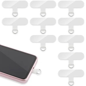 Phone Tether Tab, 10 Pieces Universal Phone Lanyard Patch Without Adhesive,Phone Lanyard Replacement Part for Cell Phone Strap(Transparent) Phone Tether Tab, 10 Pieces Universal Phone Lanyard Patch Without Adhesive,Phone Lanyard Replacement Part for Cell Phone Strap(Transparent)