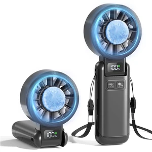 Handheld Portable Fan Ice Cooling 3-in-1 Hand, Desk & Neck Fan | 5-Speed, Independent Switch, Digital Display, Up to 12H Runtime, Foldable Personal Fan for Travel/Concerts/Sport Events/Gifts Handheld Portable Fan Ice Cooling 3-in-1 Hand, Desk & Neck Fan | 5-Speed, Independent Switch, Digital Display, Up to 12H Runtime, Foldable Personal Fan for Travel/Concerts/Sport Events/Gifts
