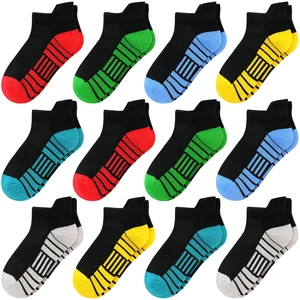 12 Pairs Boys Socks, Kids Athletic Socks with Tab (7-10 Years) | Soft Cotton, Ankle Design, Arch Support, Breathable, School, Running, Sports, Color Blocking 12 Pairs Boys Socks, Kids Athletic Socks with Tab (7-10 Years) | Soft Cotton, Ankle Design, Arch Support, Breathable, School, Running, Sports, Color Blocking