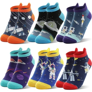 Kids Boys Ankle Socks No Show Low Cut Funny Cute Cartoon Novelty Cotton Socks 6 Pairs Gifts Stocking Stuffers for Boys Kids(Space,5-8 Y) Kids Boys Ankle Socks No Show Low Cut Funny Cute Cartoon Novelty Cotton Socks 6 Pairs Gifts Stocking Stuffers for Boys Kids(Space,5-8 Y)