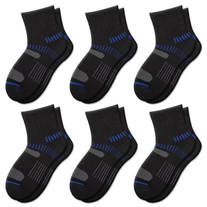 Boys Socks Quarter Athletic Ankle Cotton Sports Socks For Kids 8-10 4-6 6-8 Years Old With Cushioned Sole 6 Pairs Boys Socks Quarter Athletic Ankle Cotton Sports Socks For Kids 8-10 4-6 6-8 Years Old With Cushioned Sole 6 Pairs