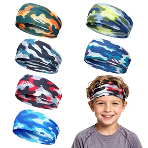 6Pcs Breathable Kids Sweat Bands for Ages 4-10 Boys Girls, Camouflage | Sweat Absorption, Soft, Elastic Wicking Head Bands, Sports Accessories for Football, Soccer, Basketball, Baseball, Running 6Pcs Breathable Kids Sweat Bands for Ages 4-10 Boys Girls, Camouflage | Sweat Absorption, Soft, Elastic Wicking Head Bands, Sports Accessories for Football, Soccer, Basketball, Baseball, Running