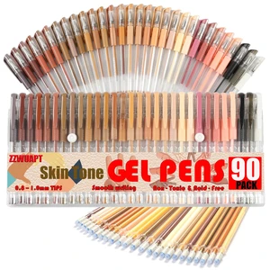 90 Pack Skin Tone Gel Pens, 30 Skin Tone Gel Pens with 60 Refills,40% More Ink Colored Gel Pens for Adults Coloring Drawing Doodling Scrapbook Journaling 90 Pack Skin Tone Gel Pens, 30 Skin Tone Gel Pens with 60 Refills,40% More Ink Colored Gel Pens for Adults Coloring Drawing Doodling Scrapbook Journaling