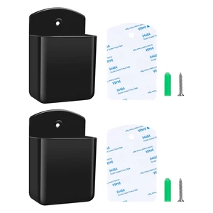 2 PCS Remote Control Holders Wall Mount, Self Adhesive TV Air Conditioner Remote Control Holder, Wall Mount Storage Box Organizer Wall Pen Holder Storage for Home Office School (Black, 2) 2 PCS Remote Control Holders Wall Mount, Self Adhesive TV Air Conditioner Remote Control Holder, Wall Mount Storage Box Organizer Wall Pen Holder Storage for Home Office School (Black, 2)