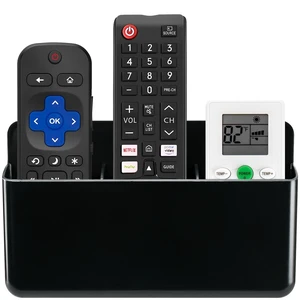 3 Slot Adjustable Remote Control Holder Wall Mount, TV Remote Box Hollow Bottom Slot Easy Phone Charging, Self Adhesive Remote Holder,Wall Pen Holder Storage Accessories for Home Office School (Black) 3 Slot Adjustable Remote Control Holder Wall Mount, TV Remote Box Hollow Bottom Slot Easy Phone Charging, Self Adhesive Remote Holder,Wall Pen Holder Storage Accessories for Home Office School (Black)