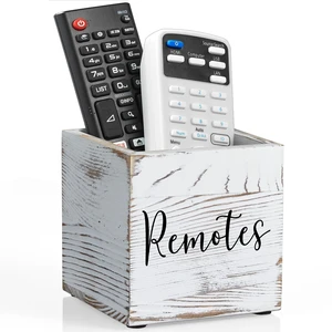 Remote Control Holder, Wood TV Remote Holder, Remote Storage Caddy, Remote Control Organizer (Retro White, 1 Slot) Remote Control Holder, Wood TV Remote Holder, Remote Storage Caddy, Remote Control Organizer (Retro White, 1 Slot)
